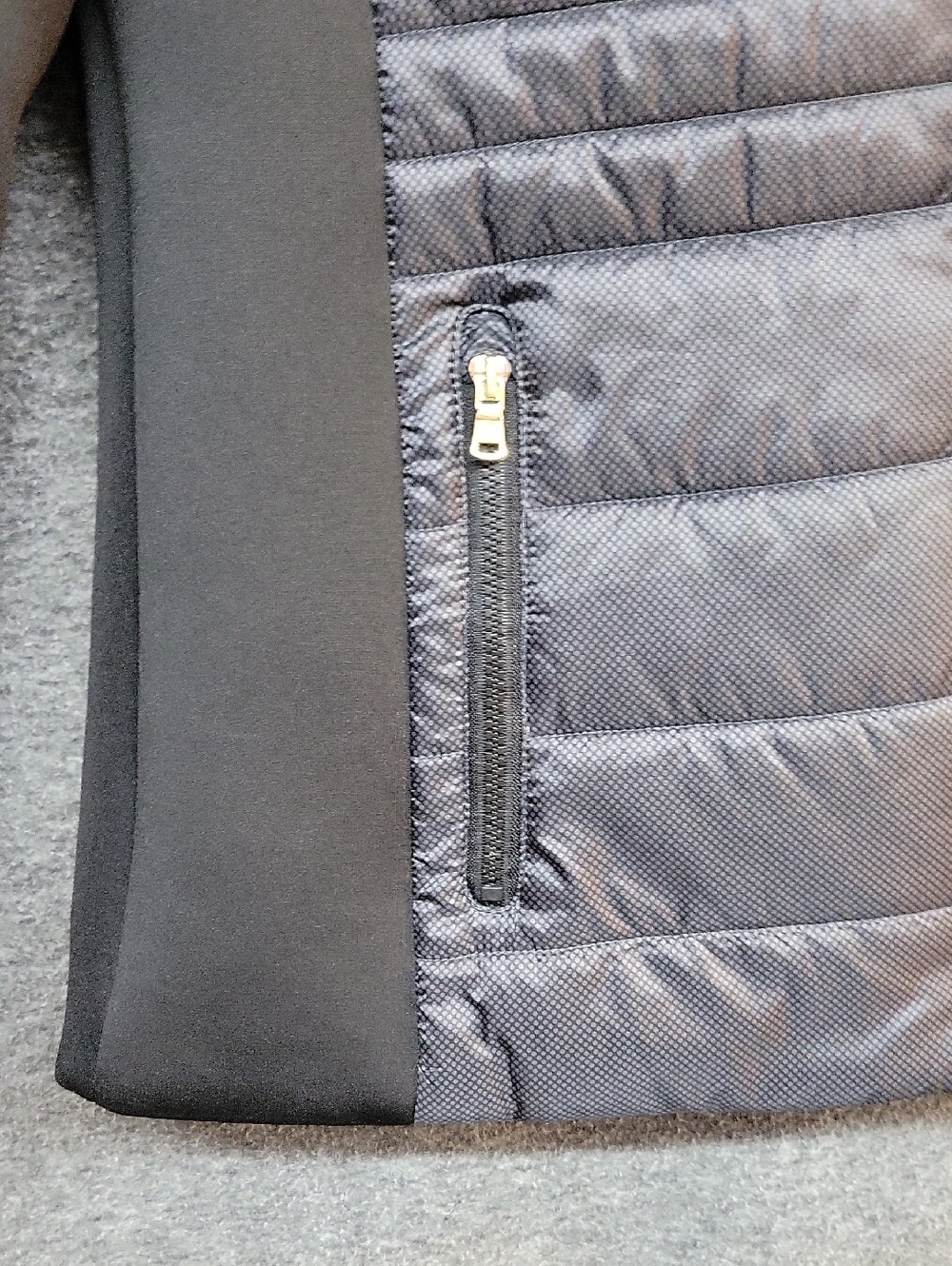 Michael Kors Black Winter Puffer Coat With Faux Fur Zip Off Hood Womens Size L - Picture 5 of 15